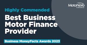 Highly Commended for Best Business Motor Finance Provider